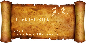 Filadelfi Kitti névjegykártya